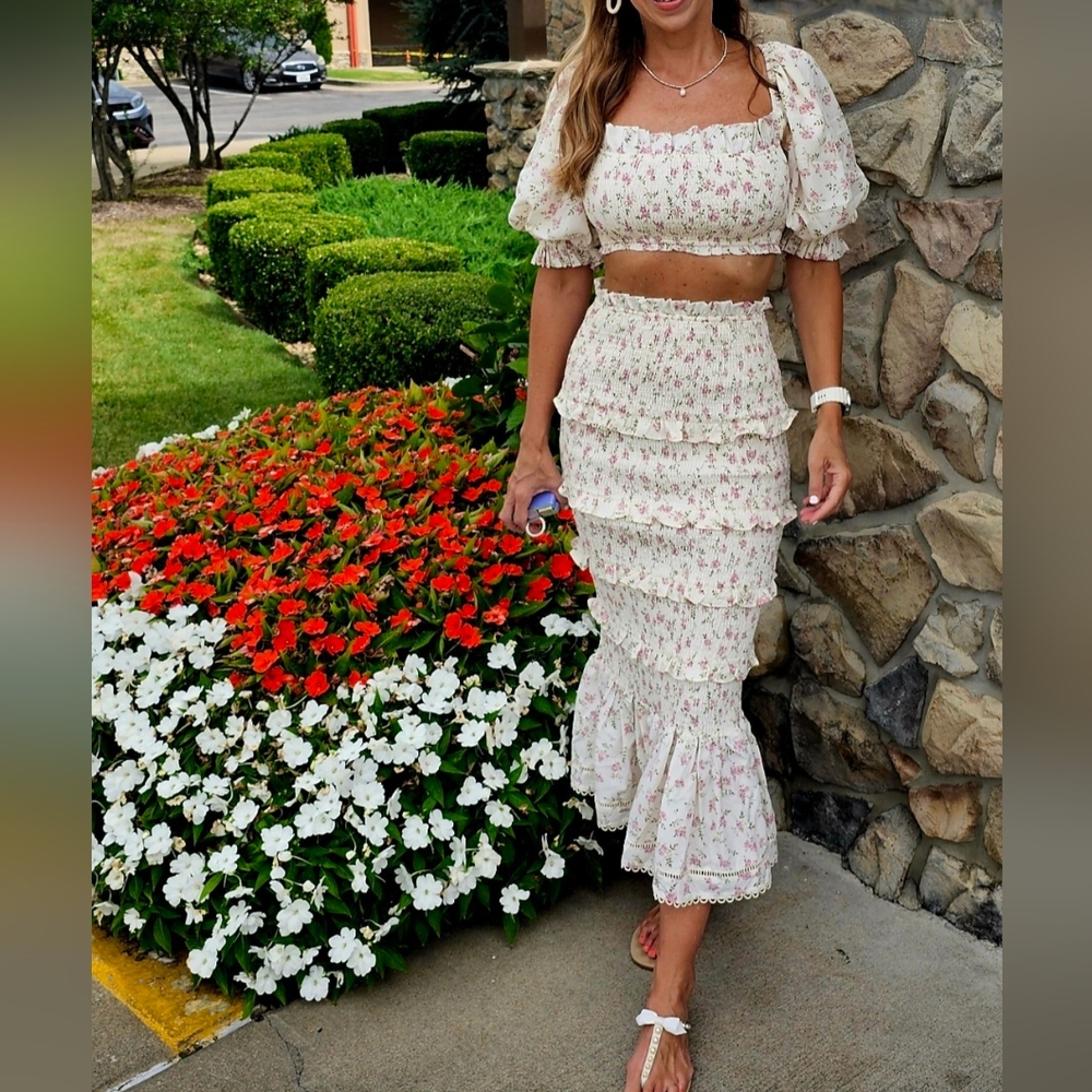 Mable Floral  Skirt Set